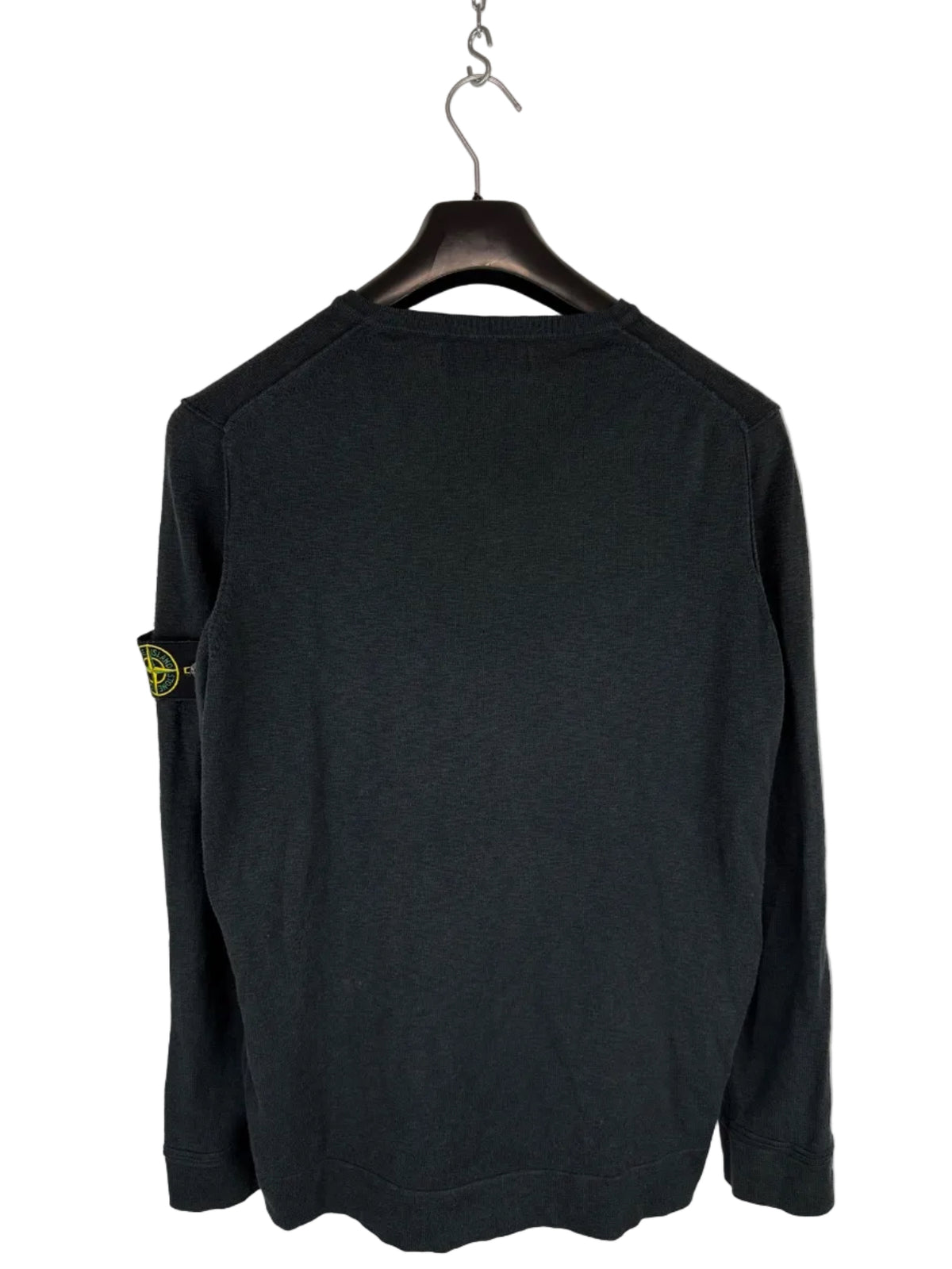 Maglione nero con scollo a V Stone Island - Taglia L
