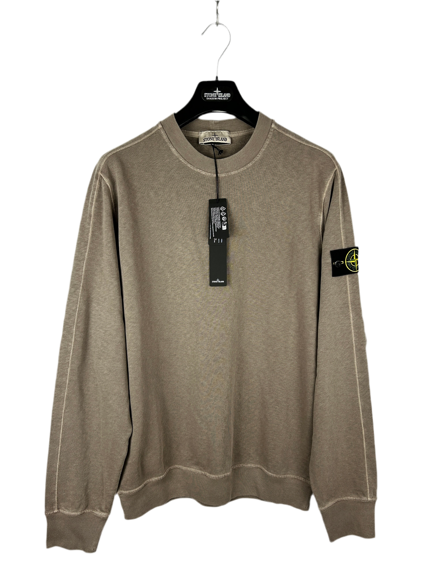 Felpa grigia Stone Island (nuova con cartellino) - Taglia L