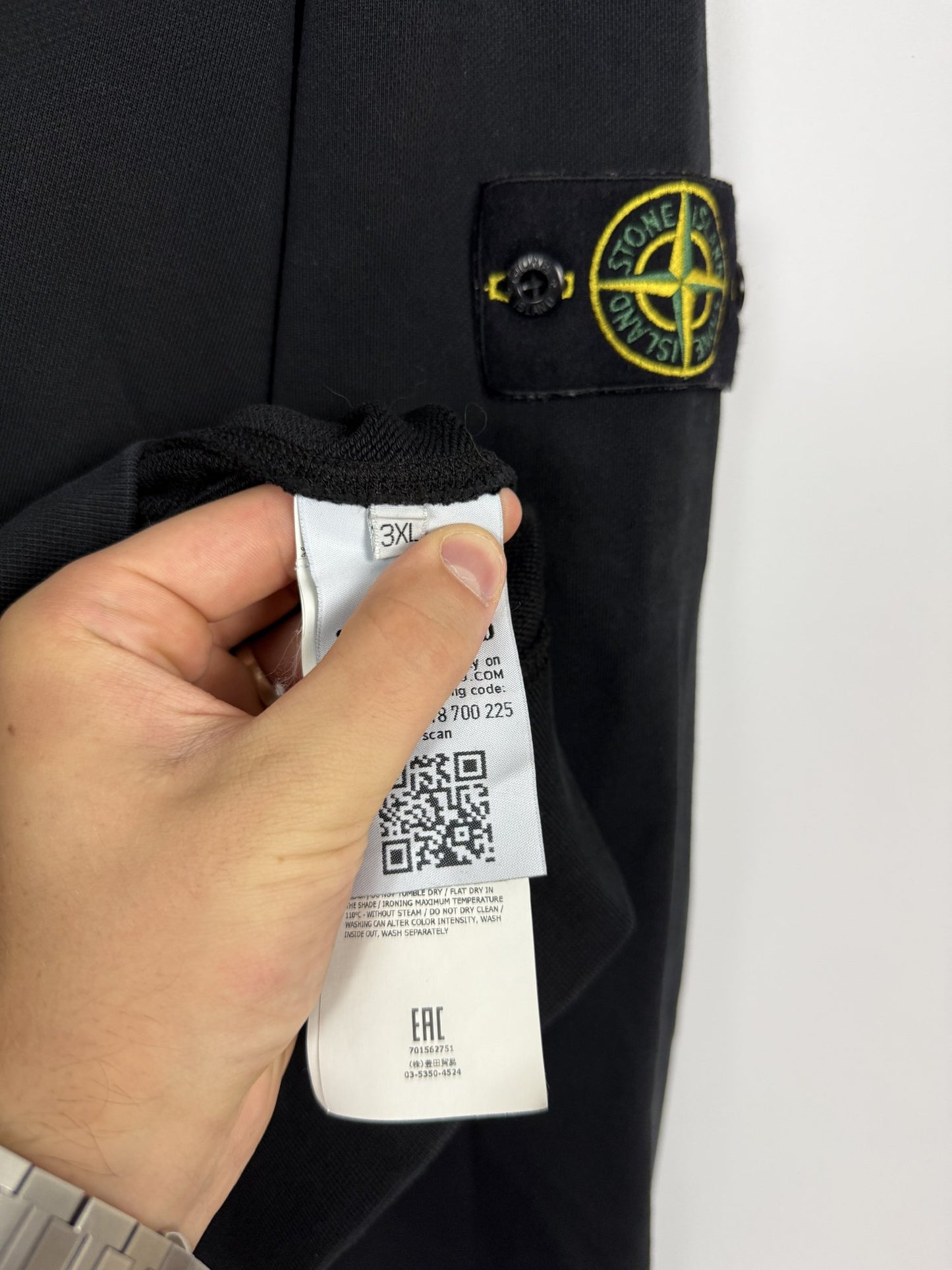 Felpa nera Stone Island - Taglia XXXL