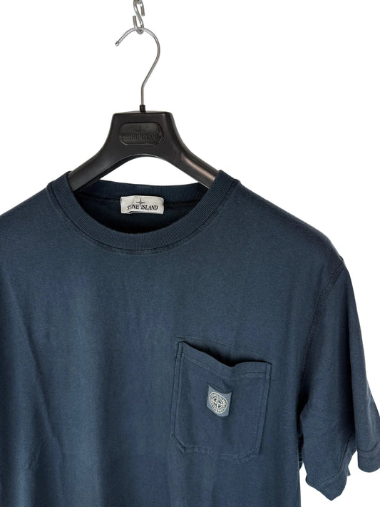 T-shirt blu navy con taschino Stone Island - Taglia XXL