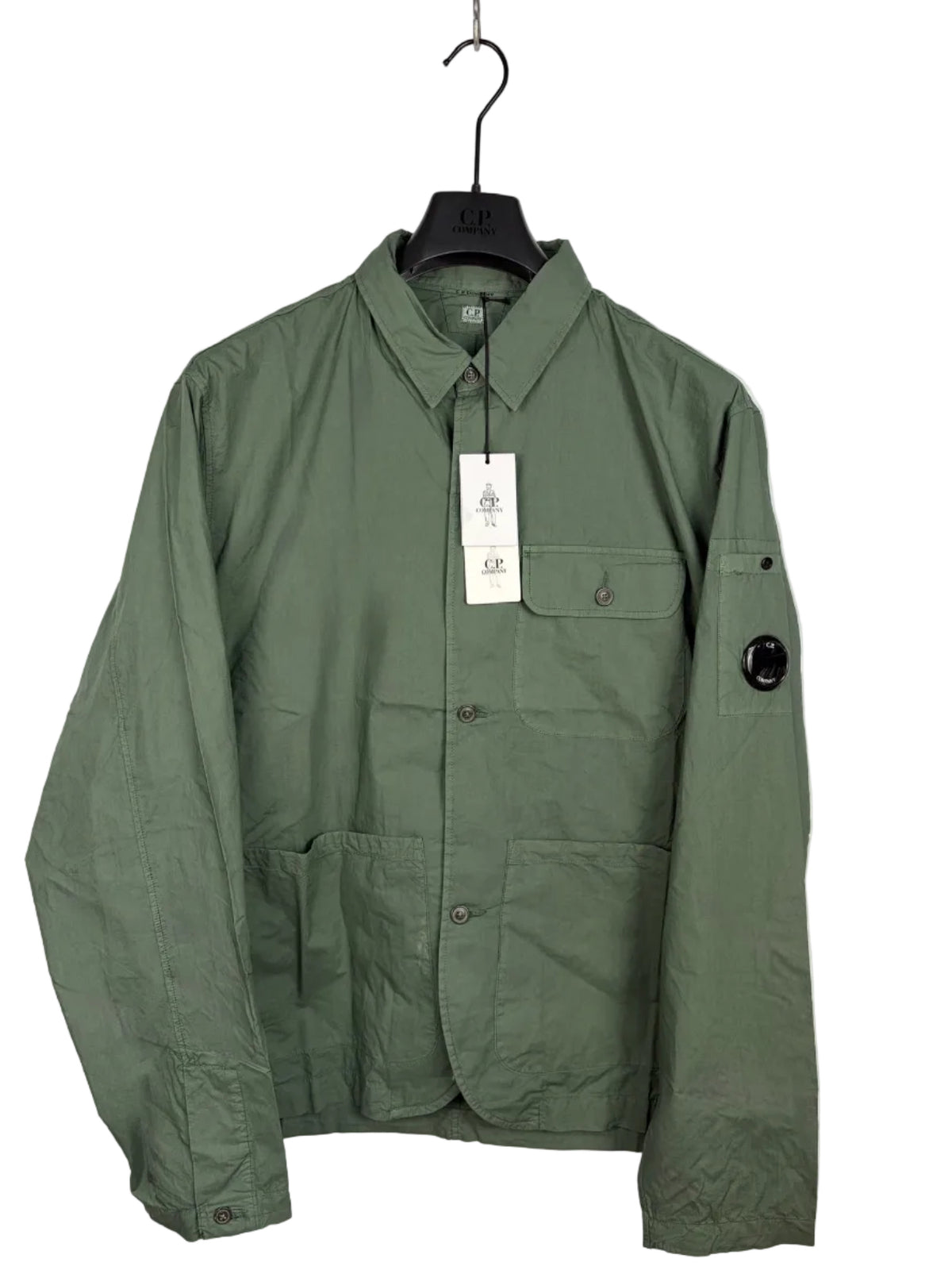 Overshirt verde con chiusura a bottoni C.P. Company (nuova con cartellino) - Taglia XL