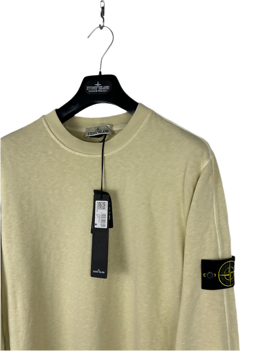 Felpa gialla Stone Island (nuova con cartellino) - Taglia L