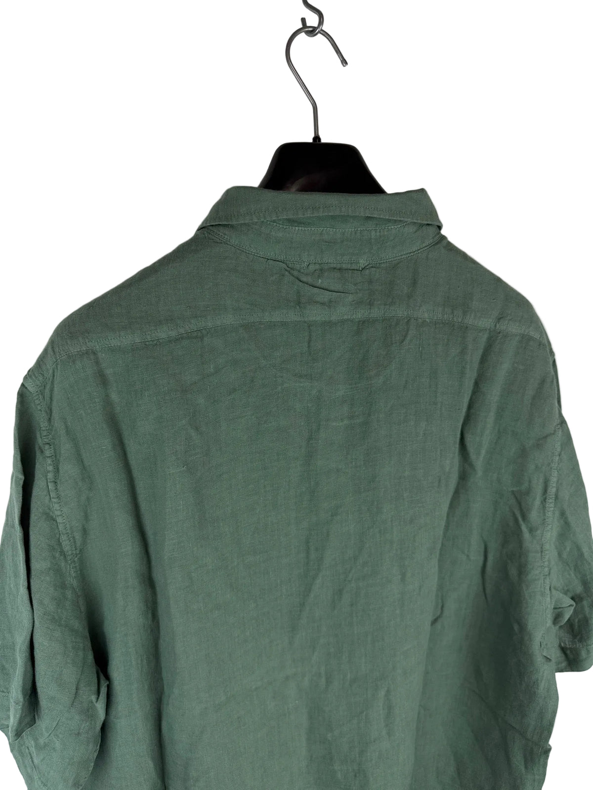 Camicia verde in lino con taschini C.P. Company nuova con cartellino - Taglia 3XL - foto 7