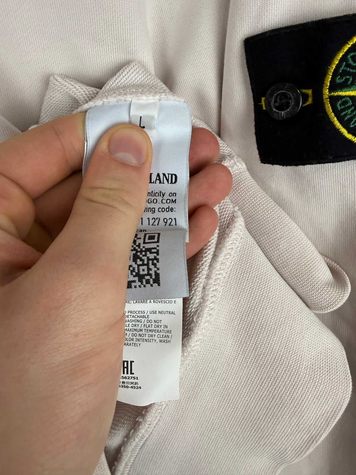 Felpa bianco panna Stone Island - Taglia L