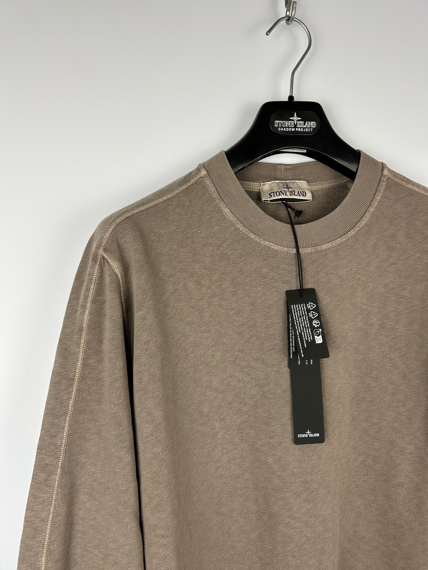 Felpa grigia Stone Island (nuova con cartellino) - Taglia L