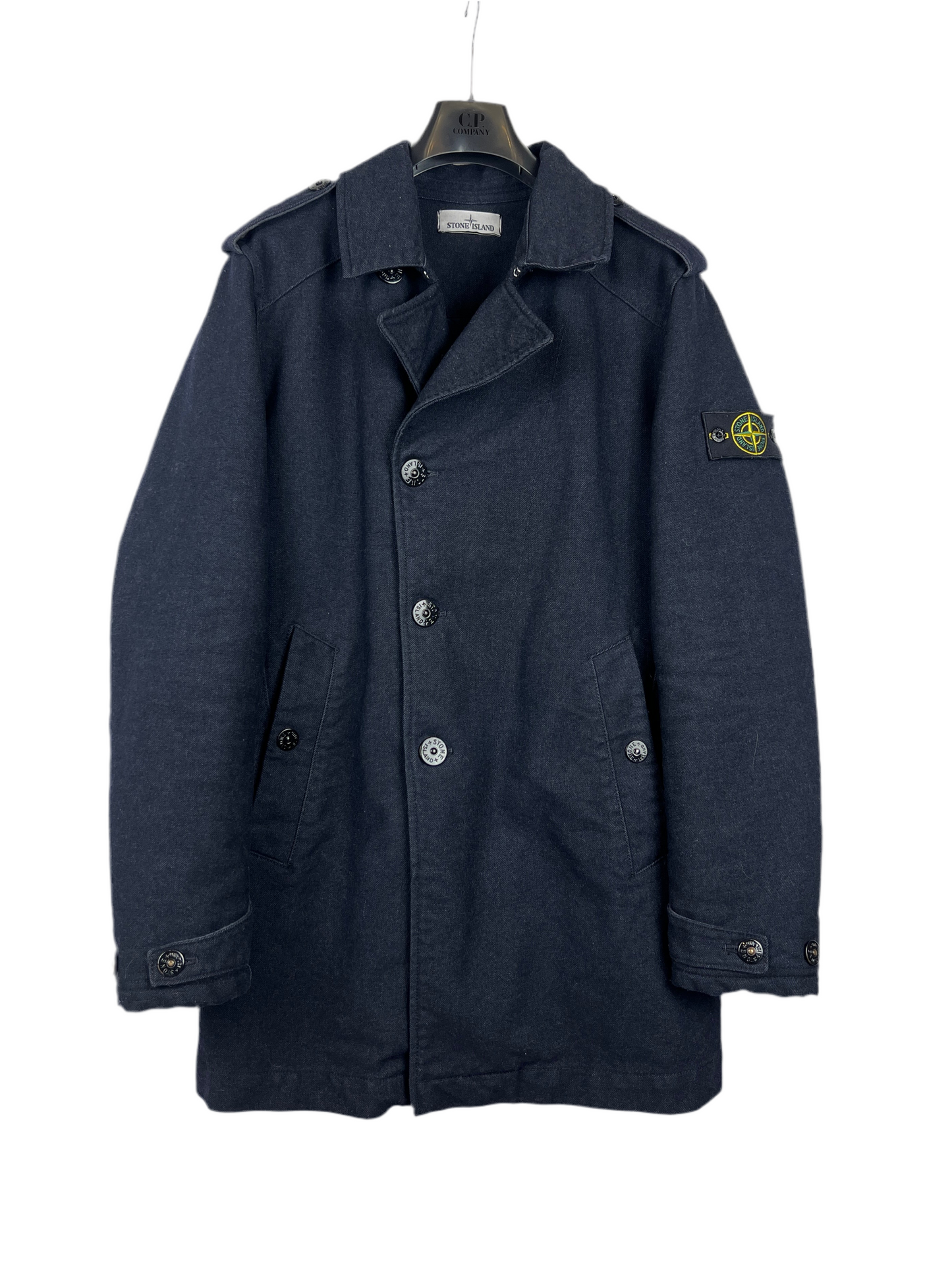 Cappotto in lana Saia Doppia Faccia blu navy Stone Island - Taglia L