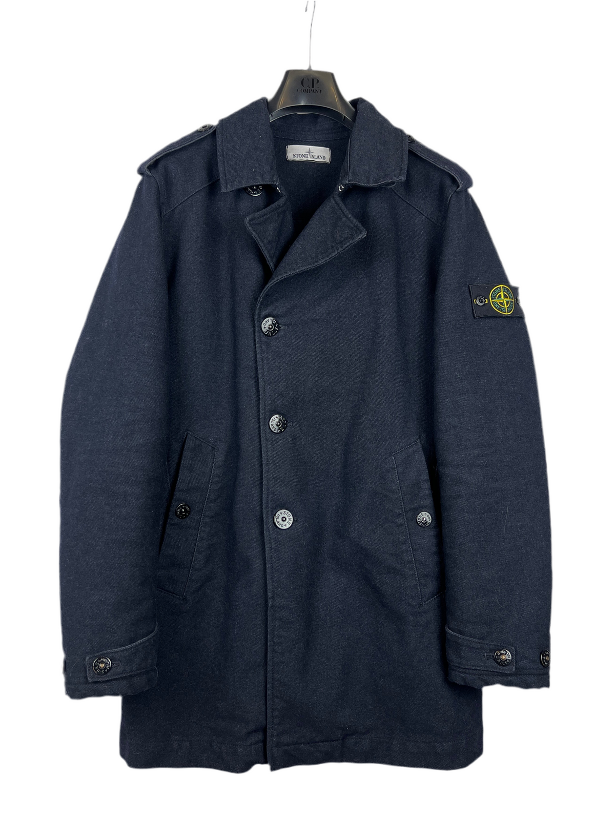 Cappotto in lana Saia Doppia Faccia blu navy Stone Island - Taglia L