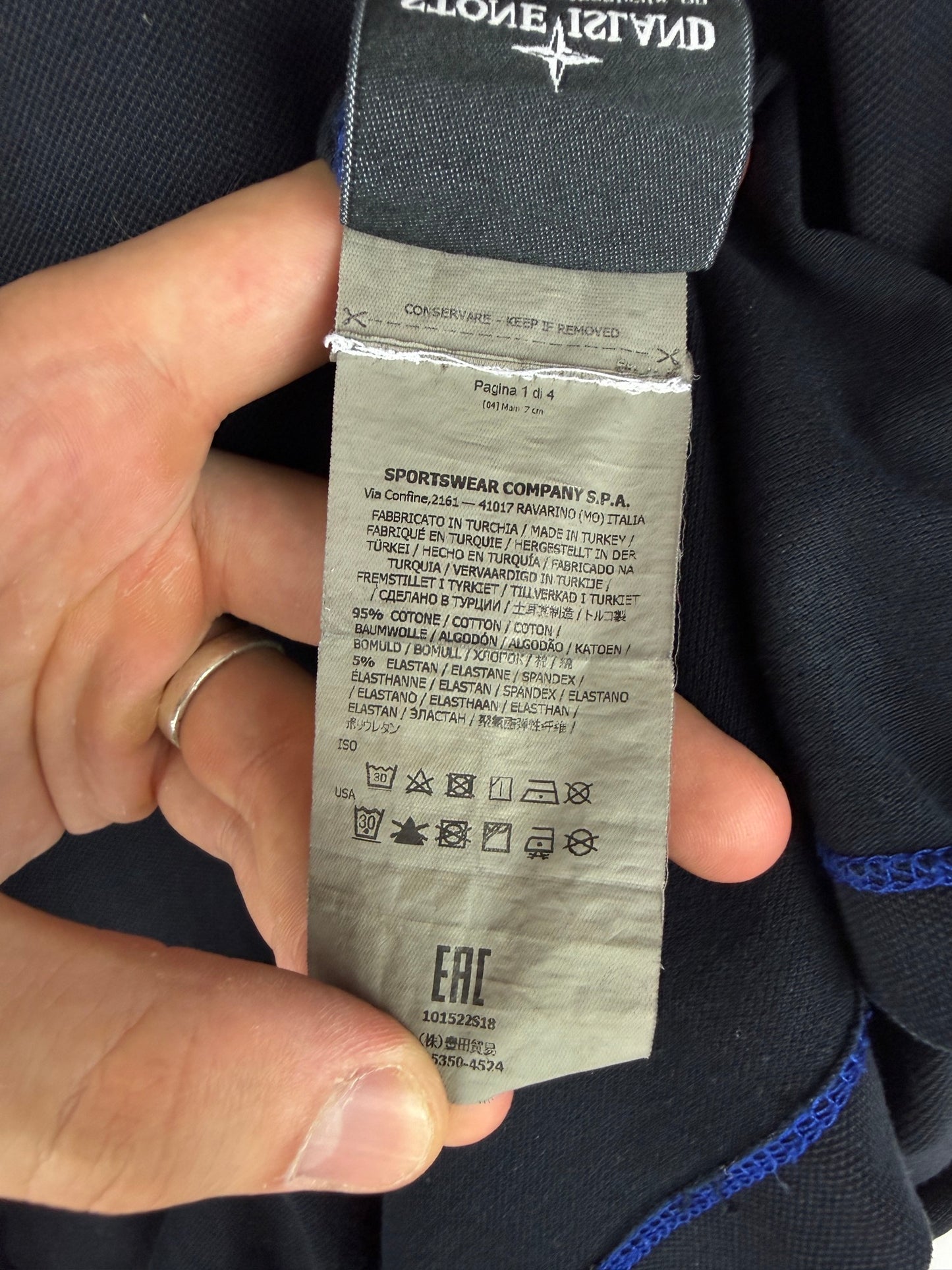 Polo blu Stone Island - Taglia XXL