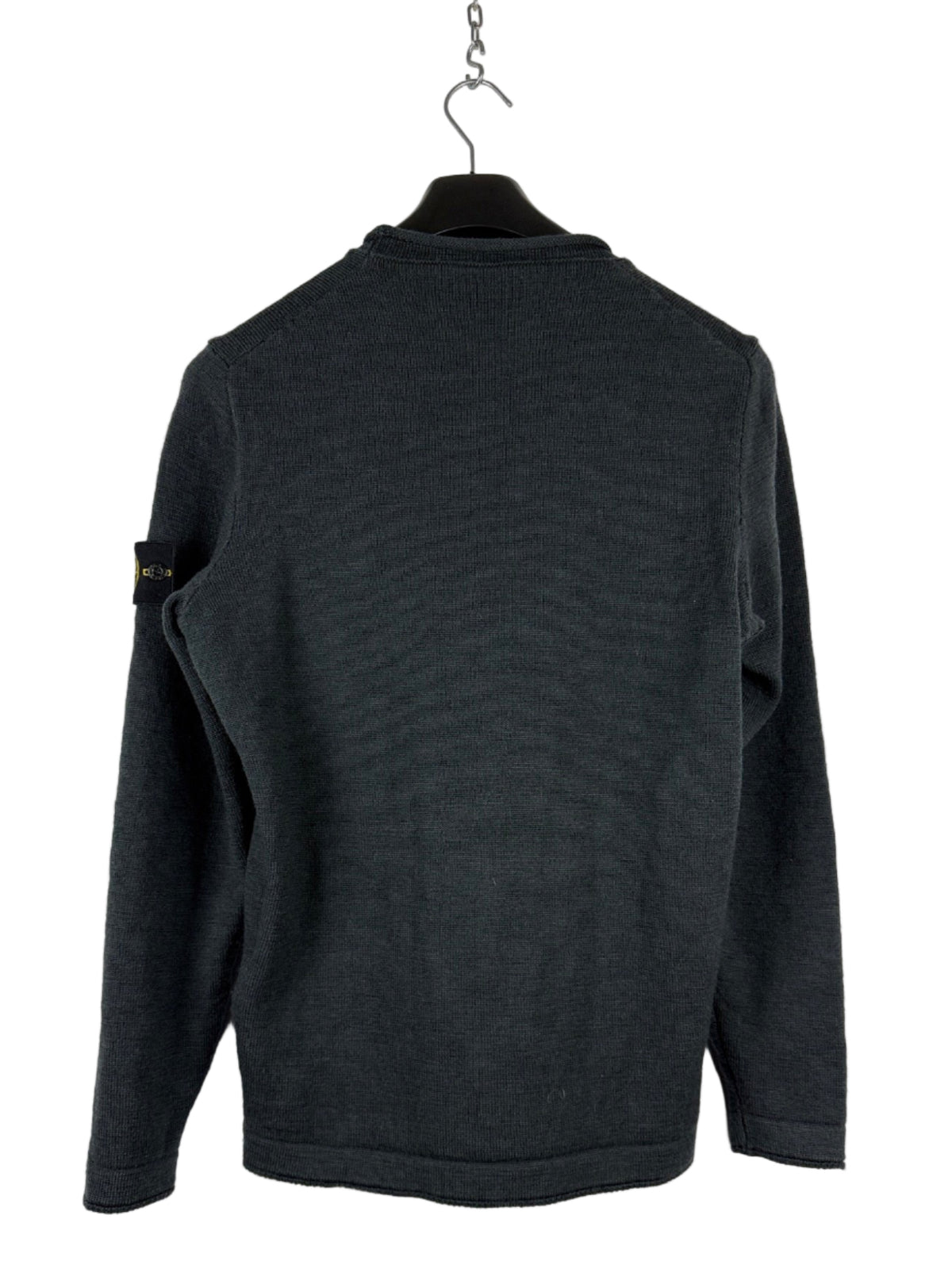 Maglione blu con taschino in lana Stone Island - Taglia M