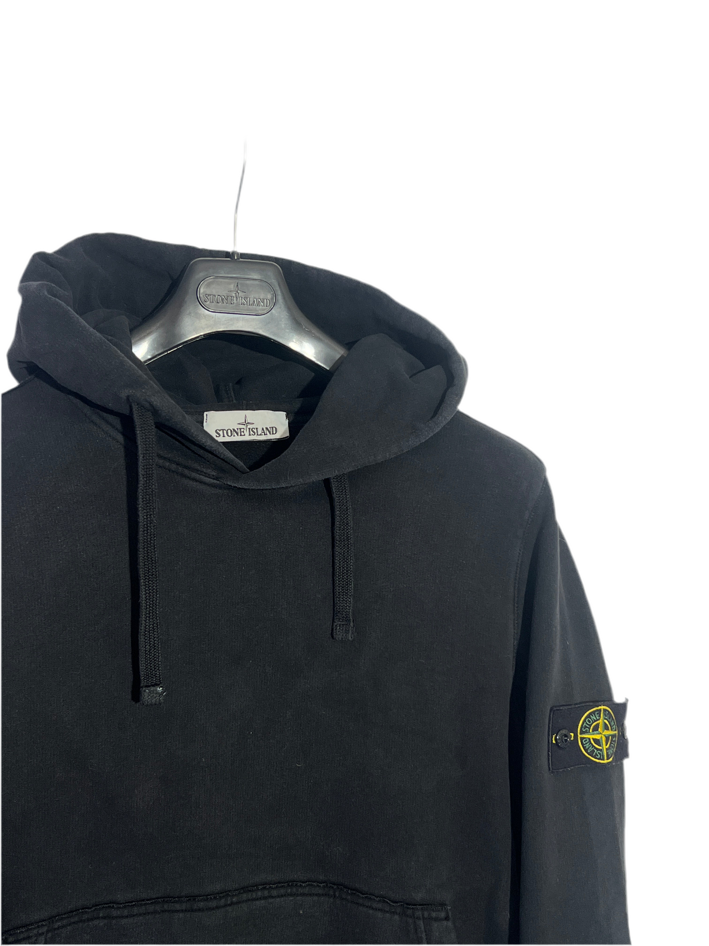 Felpa nera con cappuccio Stone Island - Taglia L