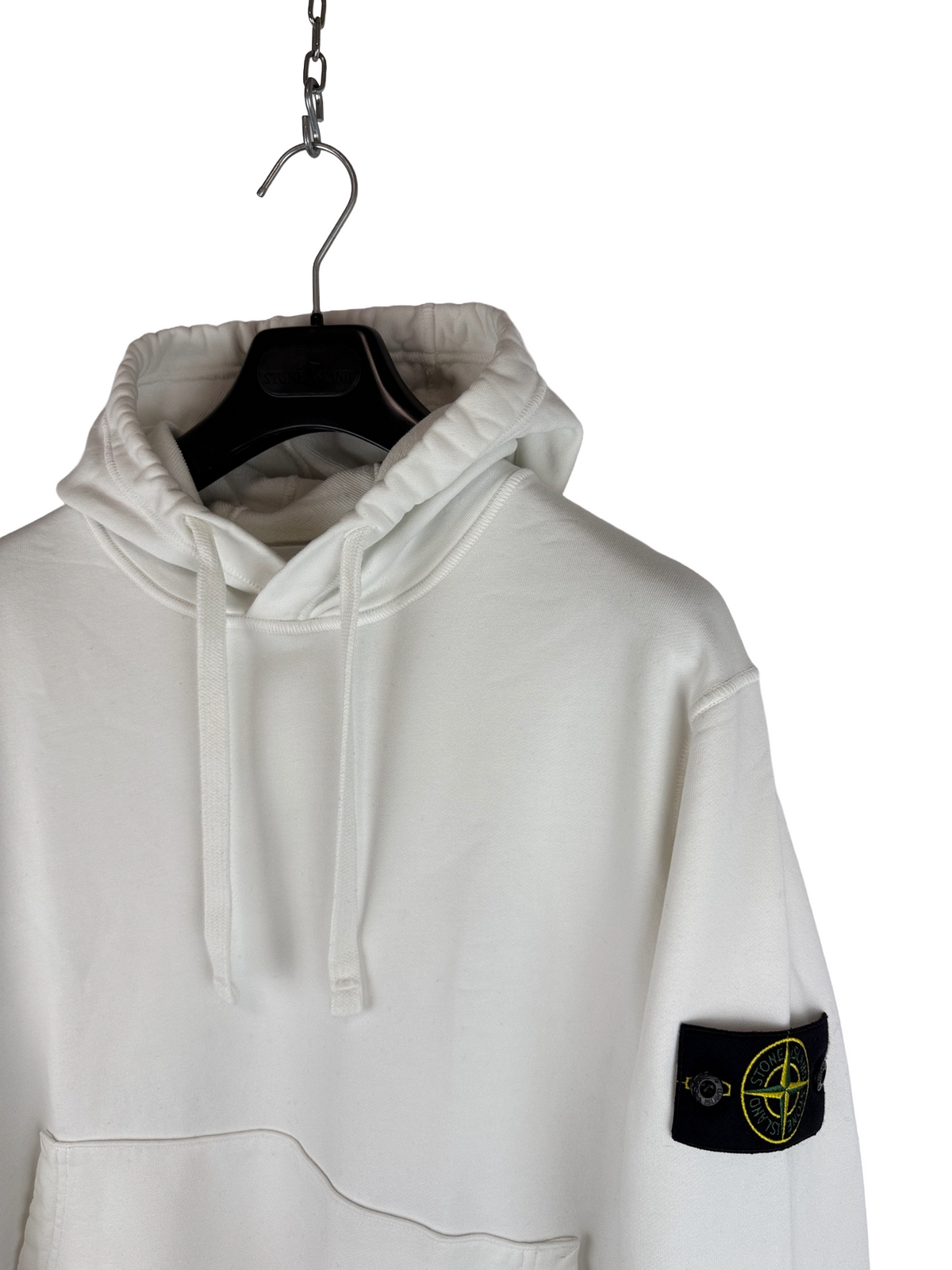 Felpa bianca con cappuccio Stone Island - Taglia XL