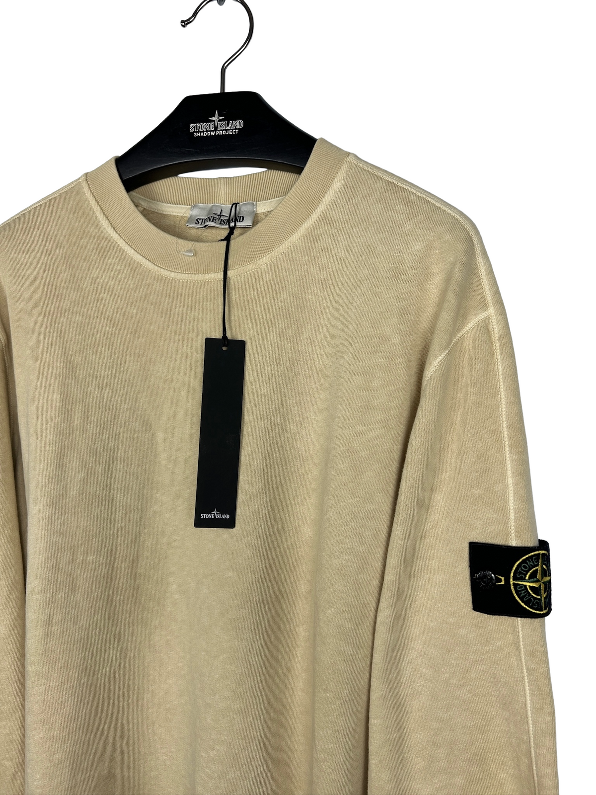 Felpa beige “Tinto old” Stone Island (nuova con cartellino) - Taglia XXL
