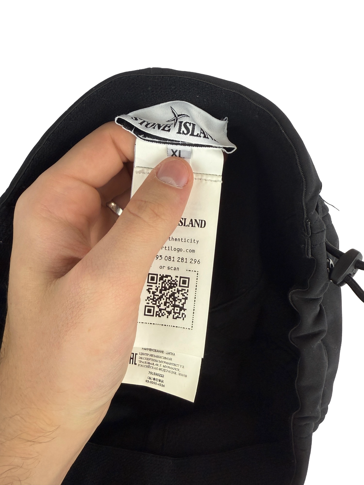 Cappello con visiera nero Stone Island - Taglia XL