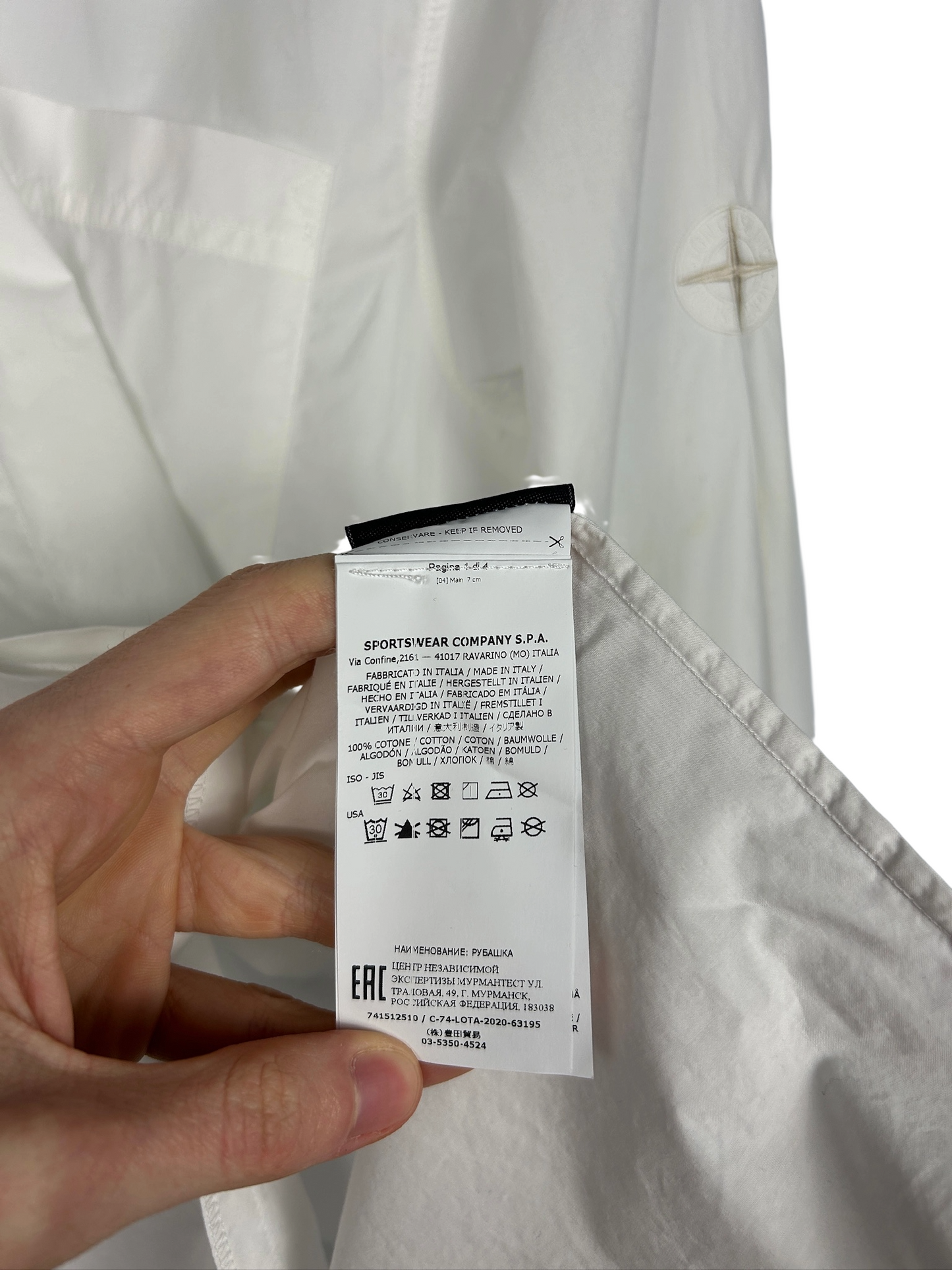 Camicia bianca Stone Island - Taglia M