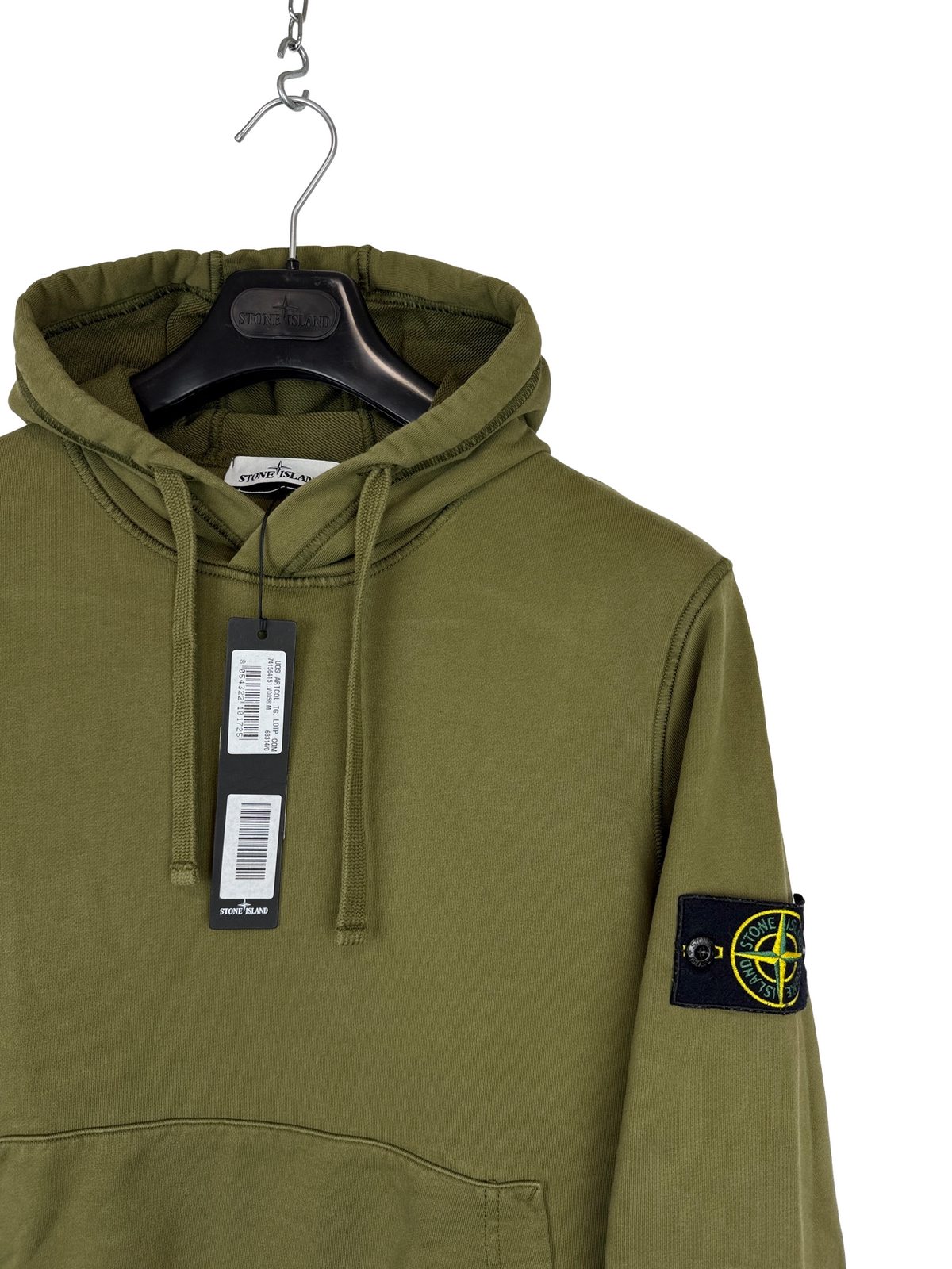 Felpa verde con cappuccio Stone Island (con cartellino) - Taglia M