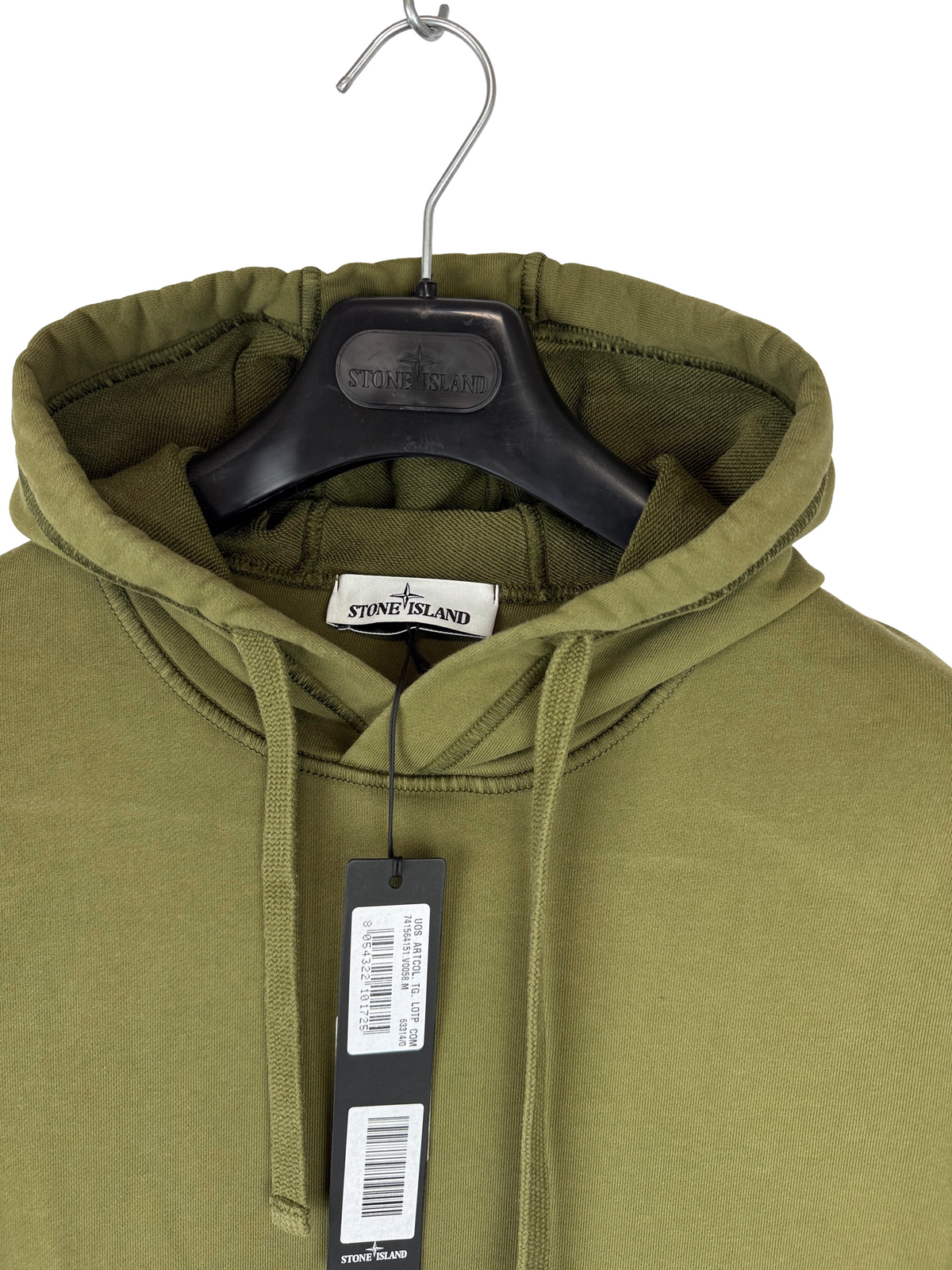 Felpa verde con cappuccio Stone Island (con cartellino) - Taglia M