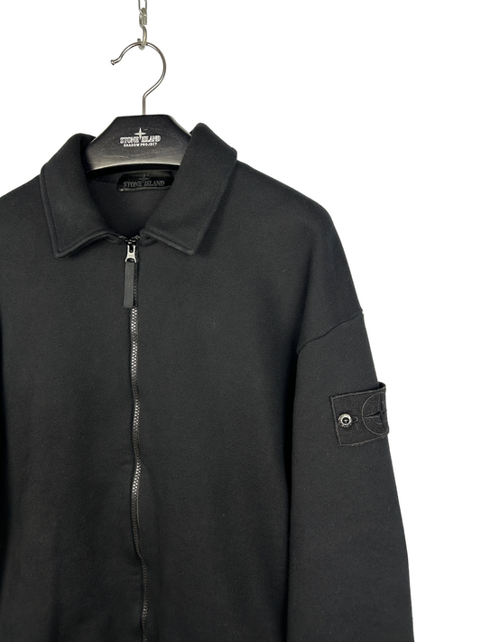 Overshirt Ghost nera con chiusura a zip Stone Island - Taglia L