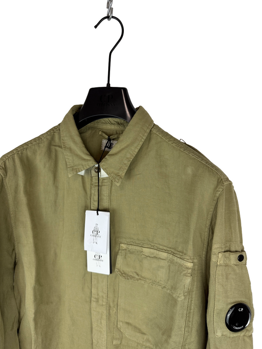 Overshirt beige con chiusura a zip C.P. Company (nuova con cartellino) - Taglia L