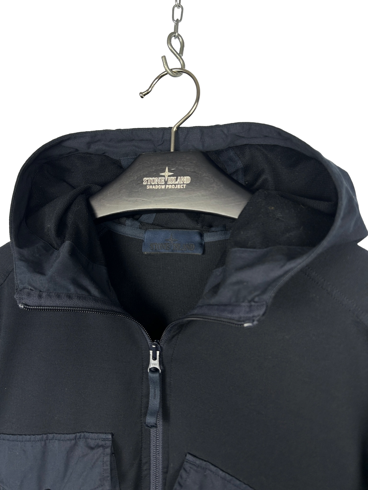 Felpa a mezza zip con cappuccio Ghost blu navy Stone Island - Taglia M