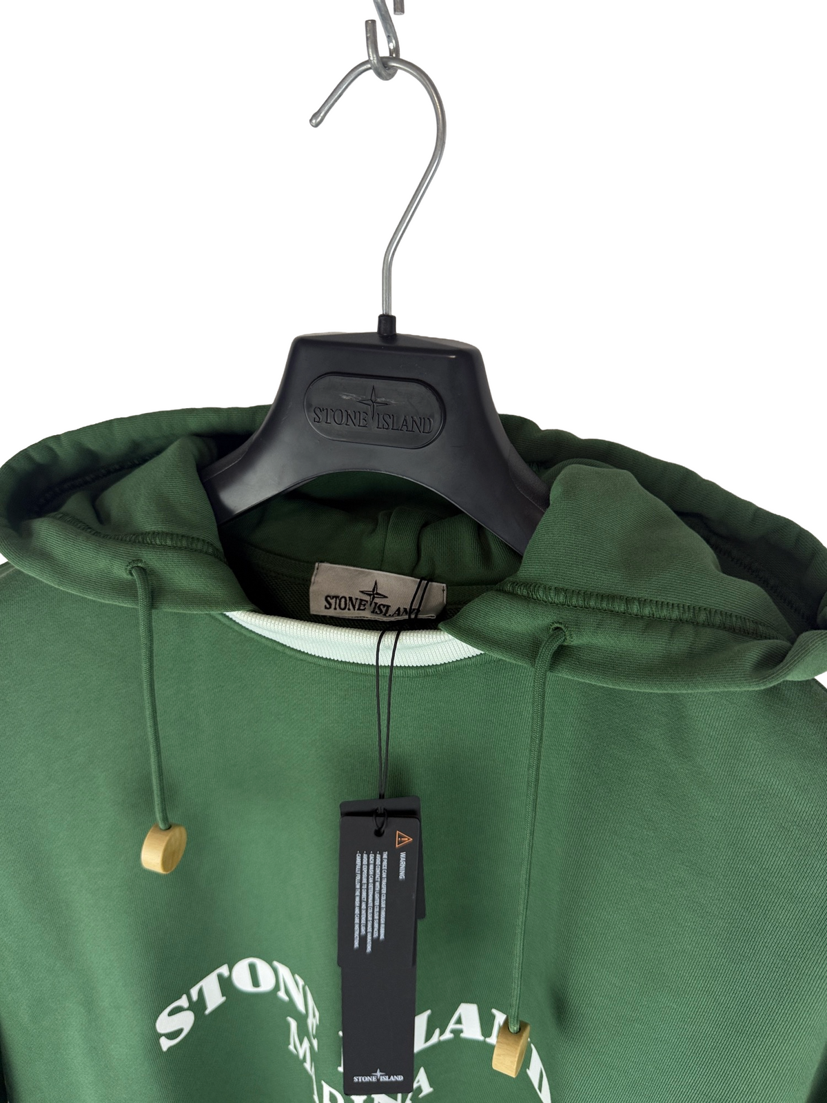 Felpa verde con cappuccio 2026 Marina Stone Island nuova con cartellino - Taglia M - foto 4