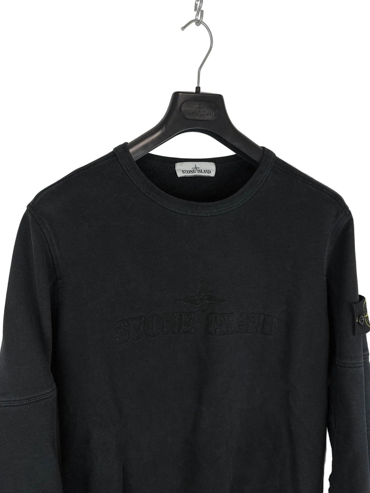 Felpa nera con logo Stone Island - Taglia L - foto 3