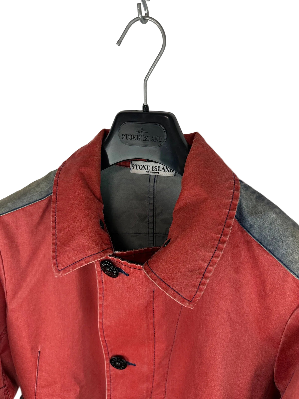 Giacca rossa in cotone e seta con fil di ferro 2010 Stone Island - Taglia L - foto 4