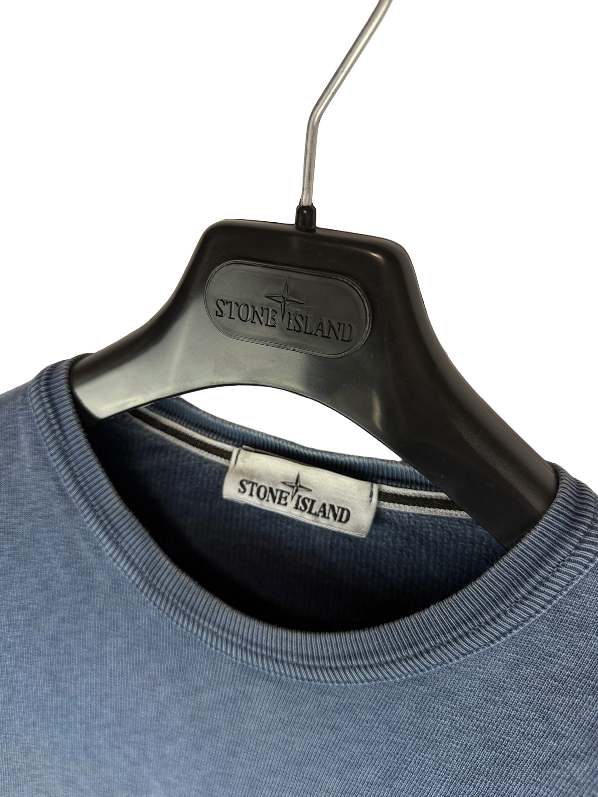 Felpa blu girocollo Stone Island - Taglia M - foto 4