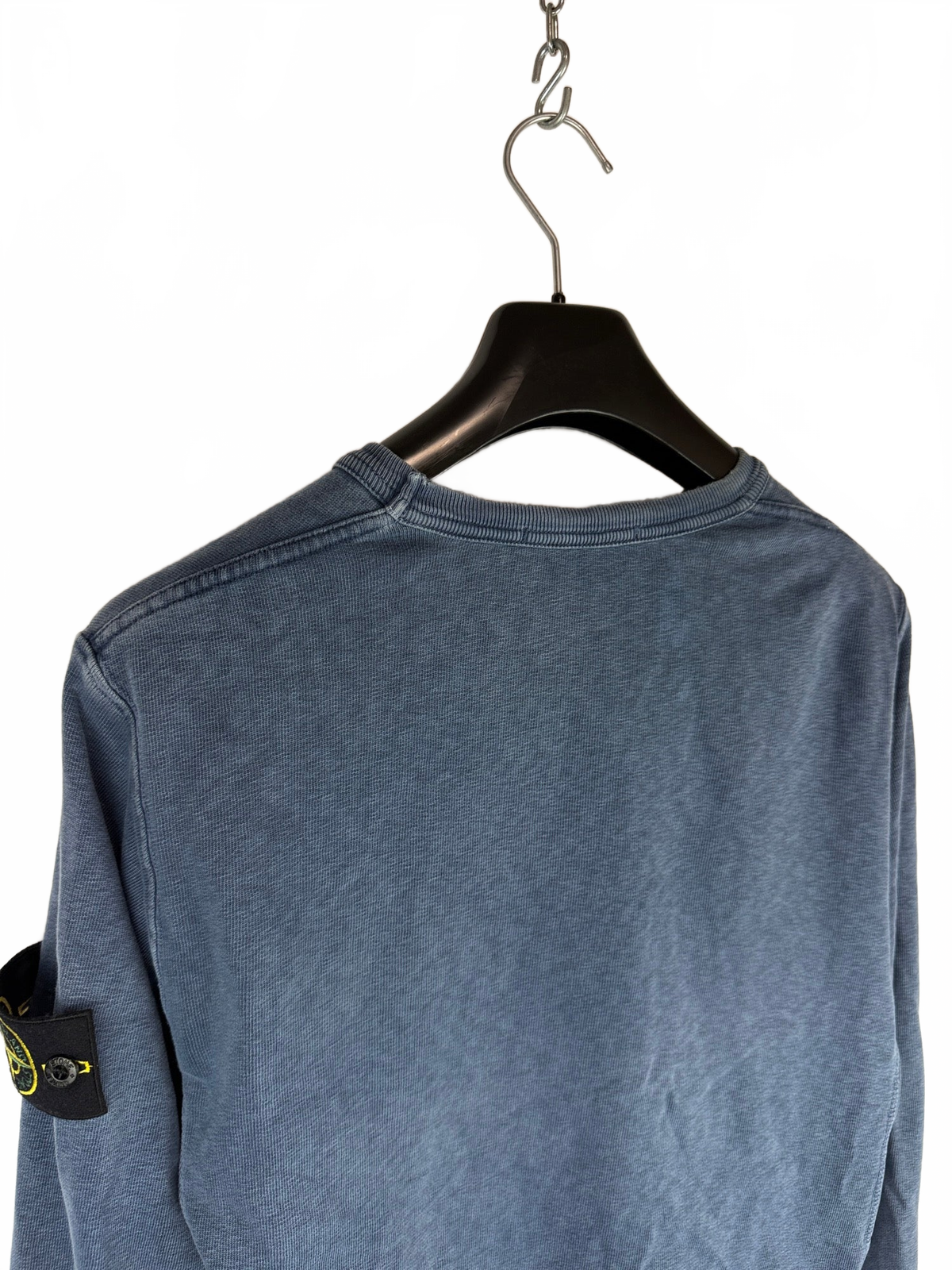 Felpa blu girocollo Stone Island - Taglia M - foto 6