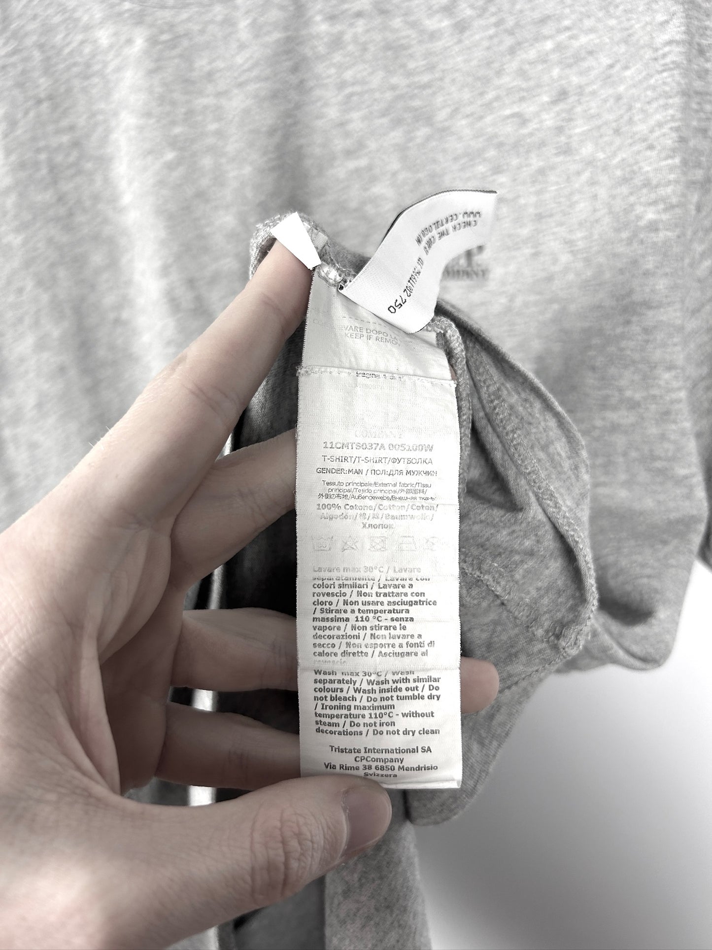 T-shirt grigia C.P. Company - Taglia L