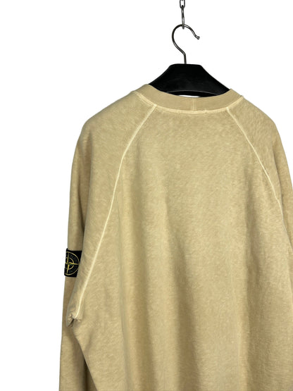 Felpa beige “Tinto old” Stone Island (nuova con cartellino) - Taglia XXL