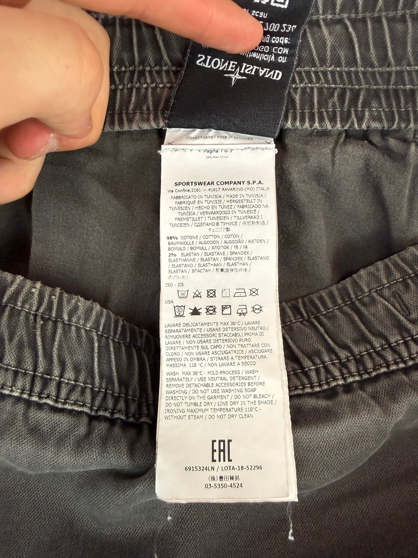 Pantaloni cargo grigi Stone Island - Taglia W33