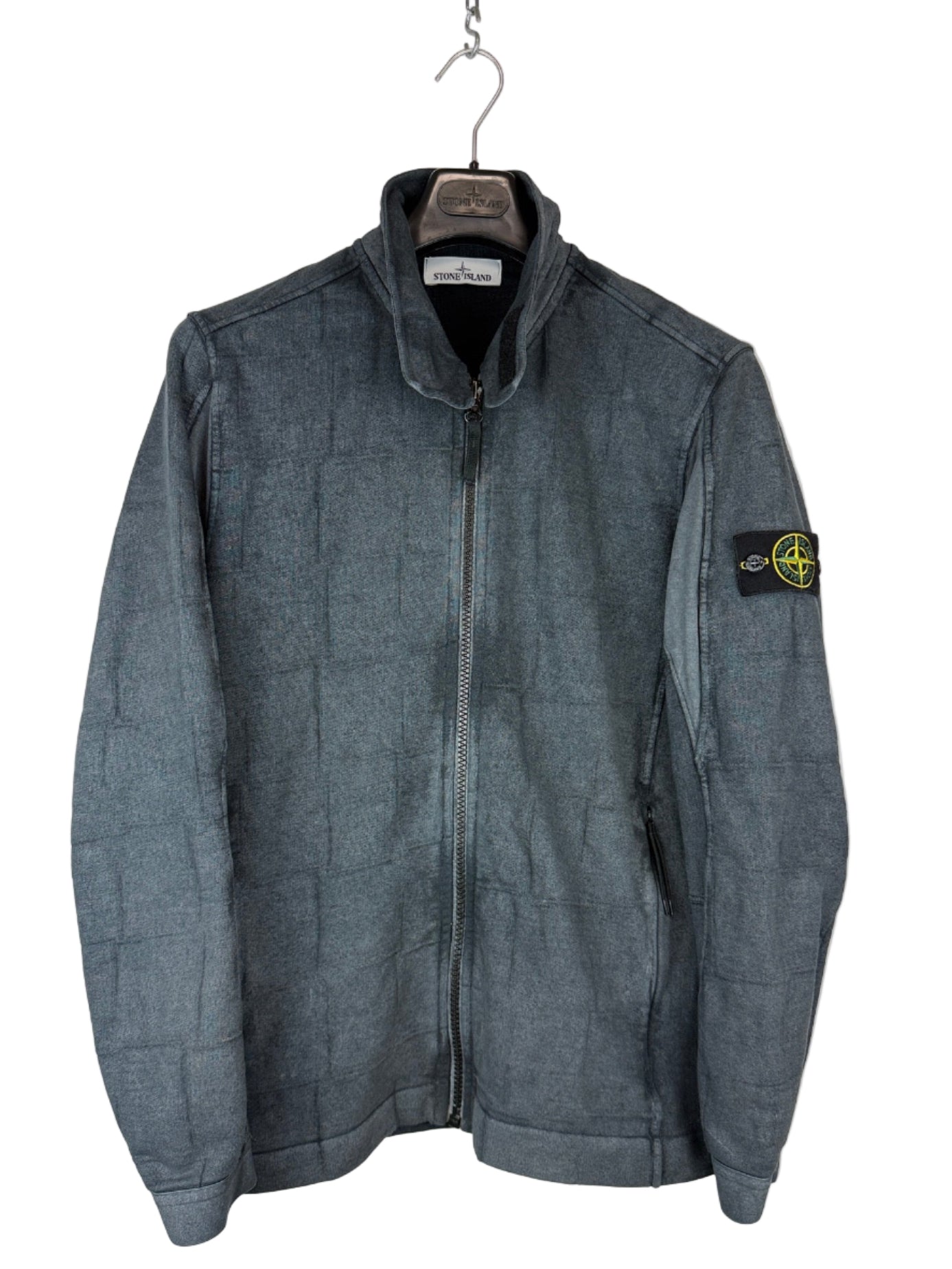 Cardigan grigio con trattamento Dust Colour Stone Island - Taglia L