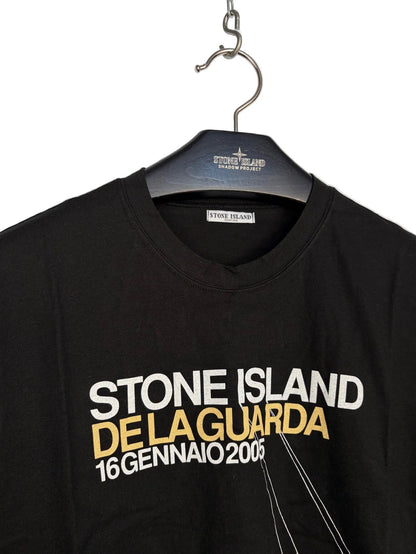 T-shirt nera Stone Island de la Guarda - Taglia L