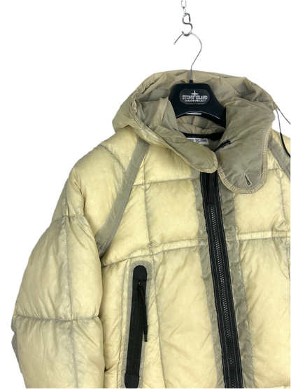 Giacca Nylon opaque gialla con zip e cappuccio Stone Island - Taglia Junior (10 anni, 140cm)