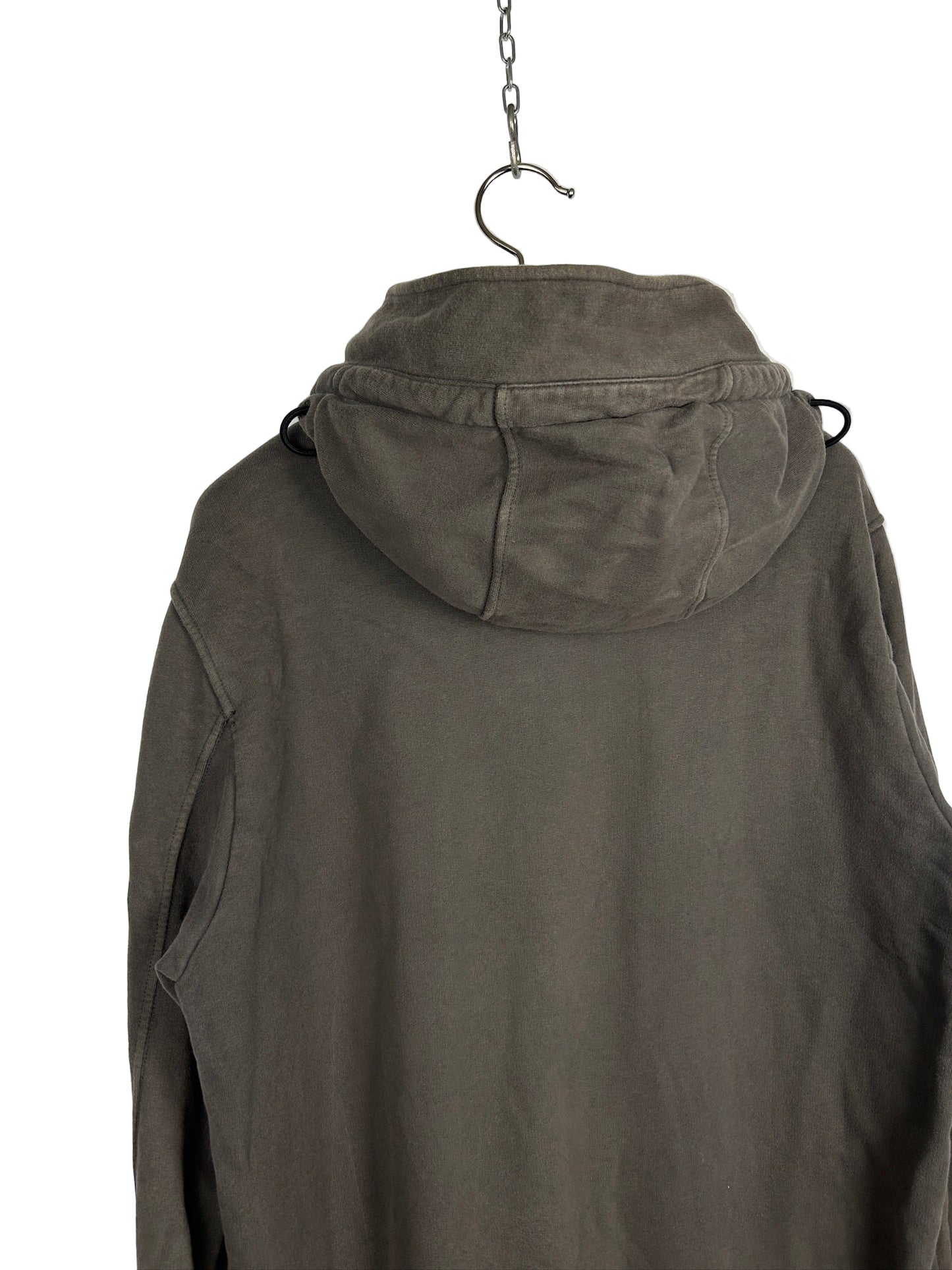 Felpa marrone con zip e cappuccio Stone Island - Taglia L