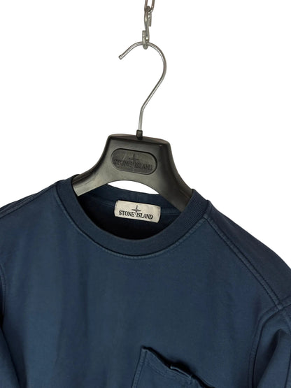 Felpa blu con taschino sul petto Stone Island - Taglia S