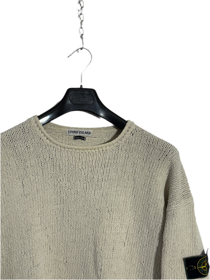 Maglione bianco panna vintage del 1996 Stone Island - Taglia L