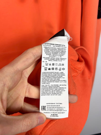 Felpa arancione con cappuccio Stone Island - Taglia XL