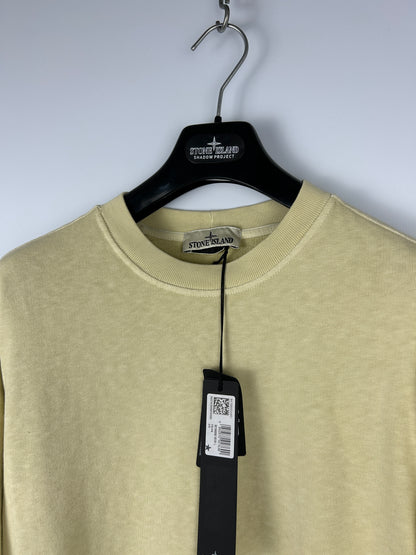 Felpa gialla Stone Island (nuova con cartellino) - Taglia L