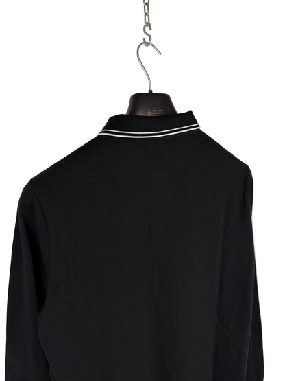 Polo nera a maniche lunghe Stone Island - Taglia L