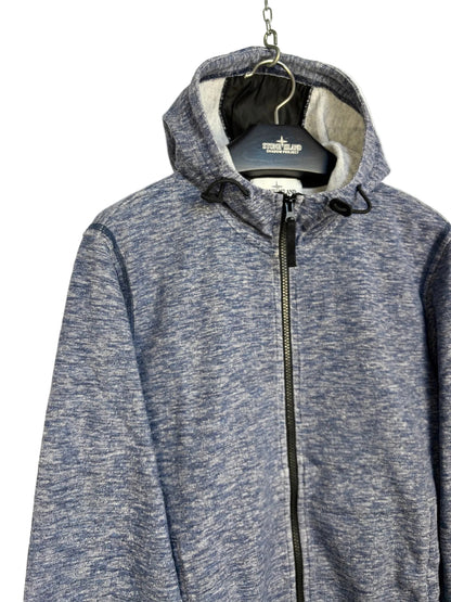 Felpa blu con zip e cappuccio Stone Island - Taglia L