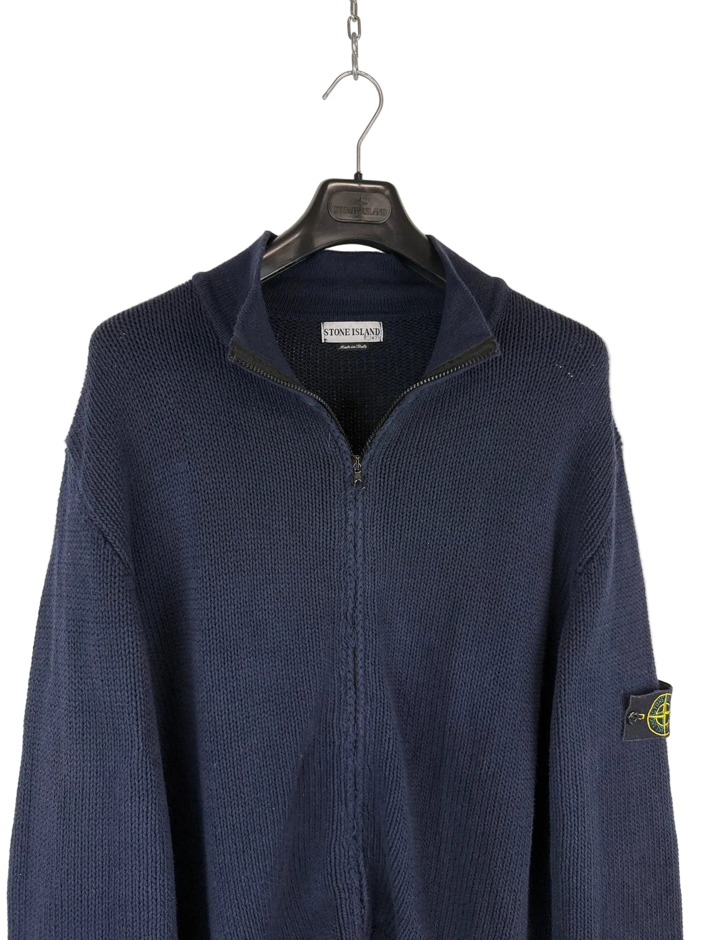 Maglione Vintage blu con zip Stone Island - Taglia XXL