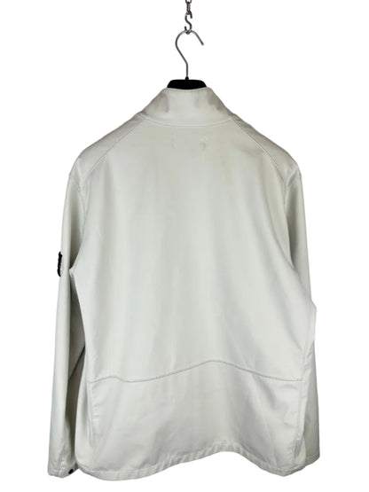 Giacca Light Soft Shell-R bianca con zip Stone Island - Taglia XXL