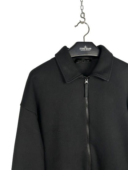 Overshirt Ghost nera con chiusura a zip Stone Island - Taglia L