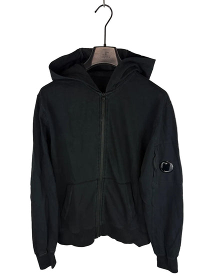 Felpa nera con zip e cappuccio C.P. Company - Taglia S - foto 1