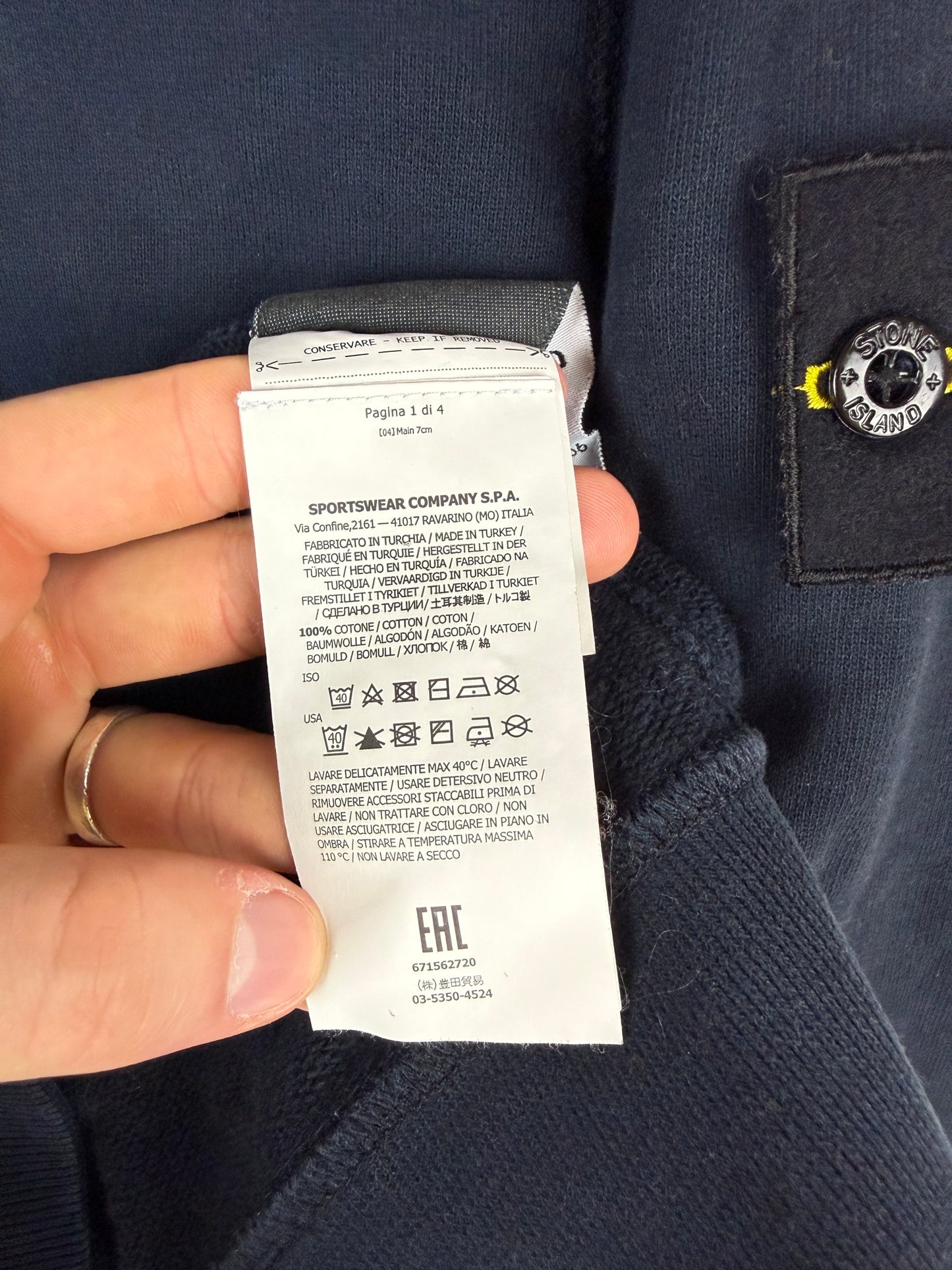 Felpa blu Stone Island - Taglia M