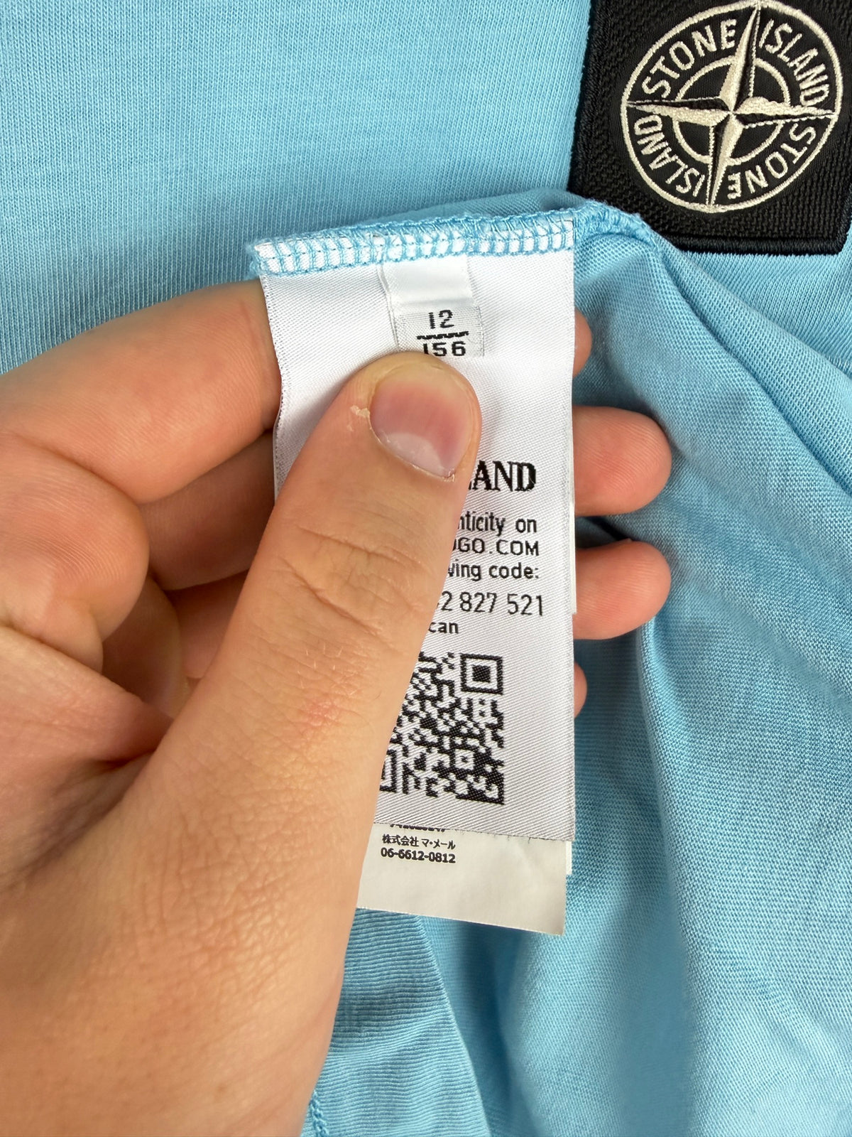 T-shirt azzurra Stone Island - Taglia Junior (12 anni, 156cm) - foto 7