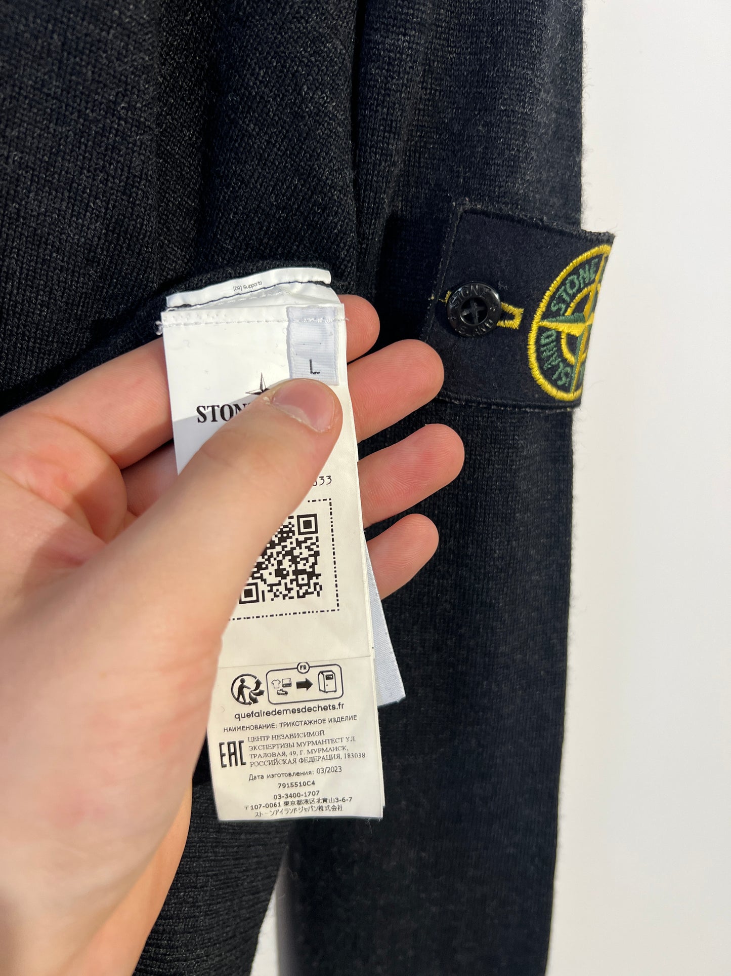 Maglione grigio antracite Stone Island - Taglia L