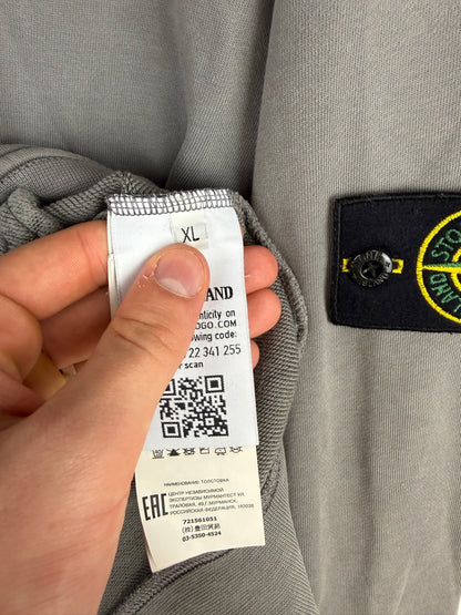 Felpa grigia con doppia zip e cappuccio Stone Island - Taglia XL