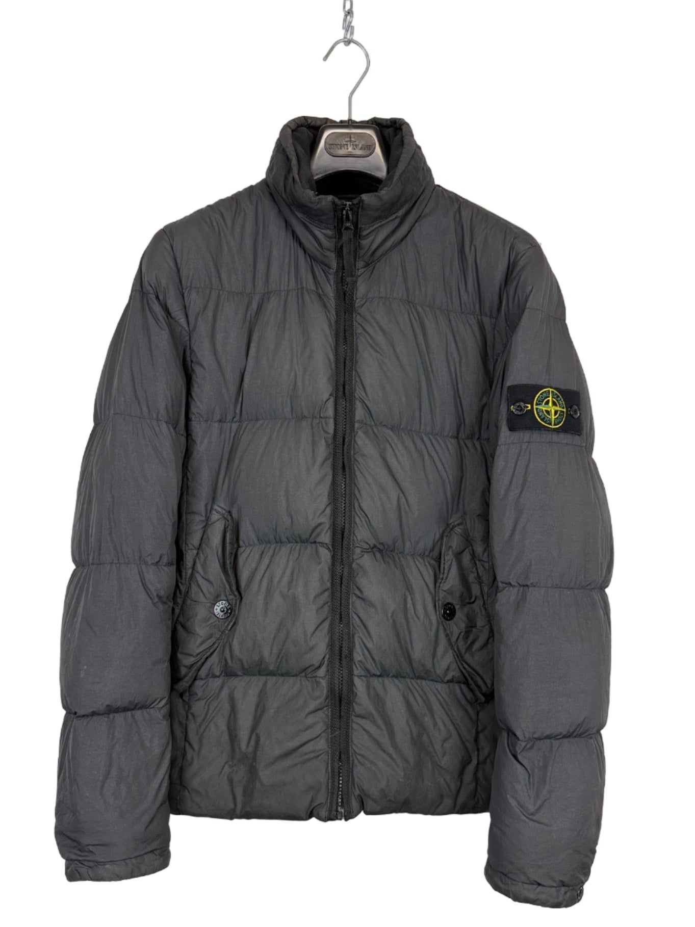 Giacca grigio scuro Garment Dyed Crinkle Reps NY Down Stone Island - Taglia M